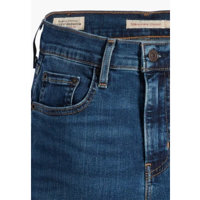 Abbildung von Levi&#039;s Damen 724™ High Rise Straight Jeans,Blue Wave Dark,28W / 28L