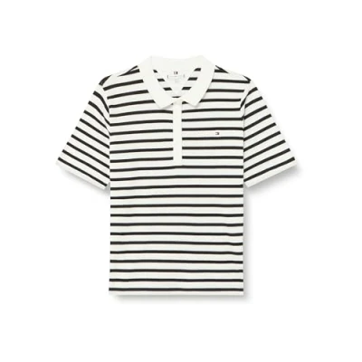 Abbildung von Tommy Hilfiger Curve 1985 Poloshirt, Damen, Größe: 48, Ecru/desert sky