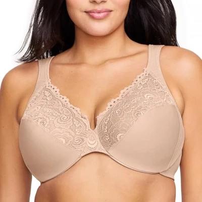 Abbildung von Glamorise Damen 1240 Plunge Bra, Haut, 105H EU
