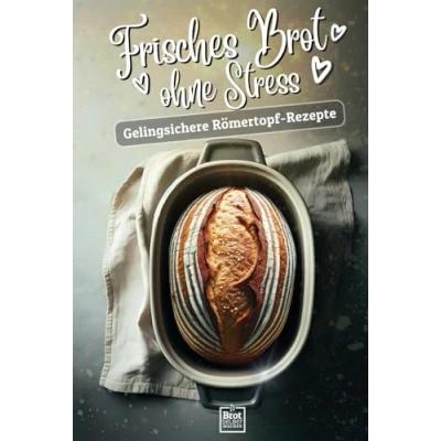 Abbildung von Frisches Brot ohne Stress Gelingsichere Römertopf Rezepte: für das einfachste der Welt Backen Anfänger mit Videoanleitungen leicht ... Die besten Rezepte stressfreies Backen)