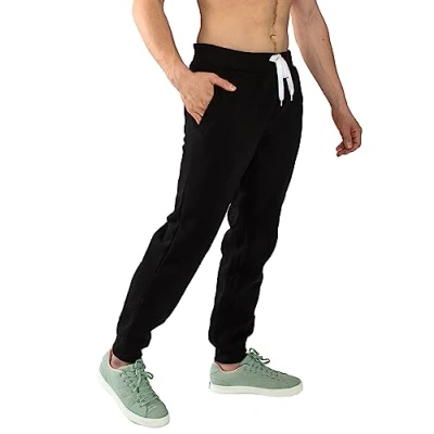 Abbildung von Southpole Herren Basic Active Fleece Jogginghose, reguläre und große Größen Trainingshose, Bk (A), XL