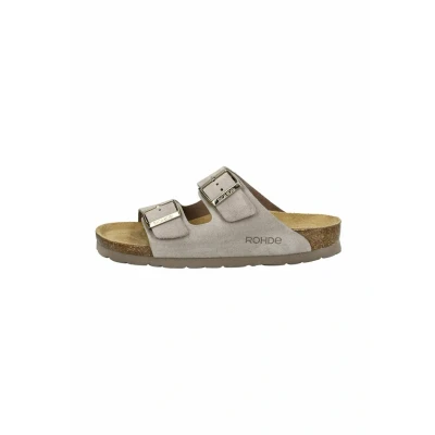 Abbildung von Rohde Pantolette flach leinen, Damen, Größe: 43, Leinen Schuhe