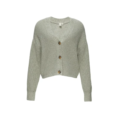 Abbildung von QS Strickjacke, Damen, Größe: XXL, Salbeigrün
