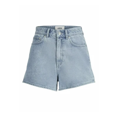 Abbildung von JJXX Damen Jxnany Mini Hw Denim Shorts Dnm Sn, Light Blue Denim/Detail:bleached, L