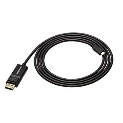 Abbildung von Amazon Basics DisplayPort auf USB C Kabel, bidirektional, 1.8 m, Schwarz