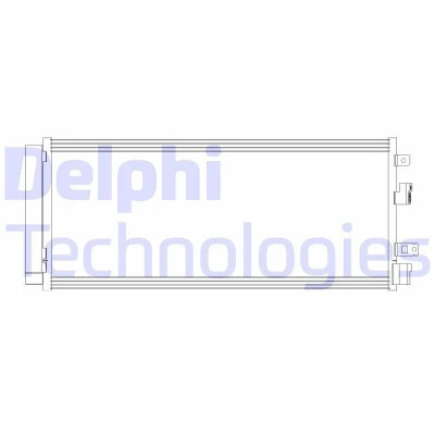 Abbildung von DELPHI CF20381 Klimakondensator mit Trockner 12 9 642 OPEL: Corsa E Hatchback