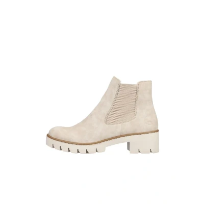 Abbildung von Rieker Plateaustiefelette, Damen, Größe: 38, Beige Schuhe