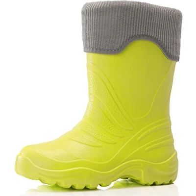 Abbildung von Ladeheid Gummistiefel Kinder Eva federleichte Regenschuhe für Jungen und Mädchen LA CA 10 (Limone, 26/27 EU)