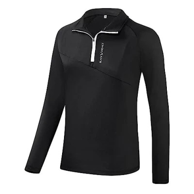 Abbildung von Black Crevice Damen Zipper Funktionsshirt, schwarz, 44