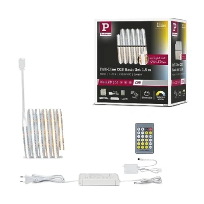 Abbildung von Paulmann 71110 MaxLED 500 LED Strip Full Line COB 1,5m 10W 600lm/m 640LEDs/m Tunable White 25VA Band erweiterbar, Tunablewhite