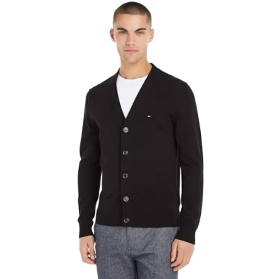 Abbildung von Tommy Hilfiger Herren Strickjacke ,Schwarz (Black), 3XL Große Größen