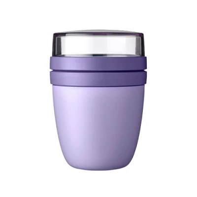Abbildung von Mepal Lunchpot Ellipse Mini Praktischer Joghurtbecher &amp; Müslibecher Unterteilung für Joghurt Müsli Geeignet Gefrierschrank, Mikrowelle Spülmaschine 300 ml + 120 Vivid Lilac
