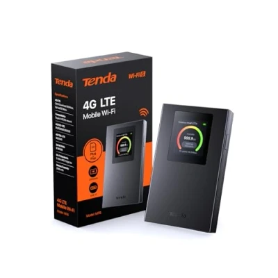 Abbildung von Tenda Mobiler WLAN Router mit LCD Anzeige, AX300 Wi Fi 6 Tragbarer Hotspot, 2100mAh Akku, USB C Port, Plug &amp; Play, WPA3, 4G Modem, MiFi, Mini Größe, kompatibel entsperrter Nano SIM Karten, MF6