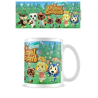 Abbildung von Animal Crossing Keramiktasse in Geschenkbox (Line Up Design) 11oz Offizielles Lizenzprodukt