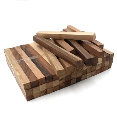 Abbildung von 20x Holzleiste 20x20x250mm Nussbaum Asiatisch lose Bastelklötzchen zum Basteln Bastelstäbe (Nussbaum 20x20x250mm)