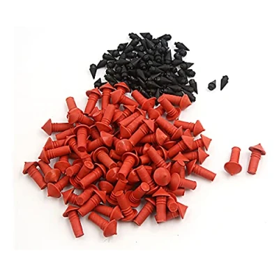 Abbildung von uxcell 170x Reifenreparatur Einsteckstopfen (7mm) universell einsetzbar in Rot/Schwarz