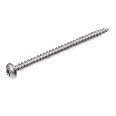 Abbildung von SECCARO Spanplattenschraube Halbrundkopf 6 x 80 mm, Edelstahl V2A VA A2, Holzschraube mit Vollgewinde, TX/Innensechsrund, 75 Stück