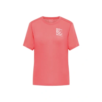 Abbildung von Jack Wolfskin Vonnan Graphic Sport Tshirt, Damen, Größe: XXL, Explore sunset coral