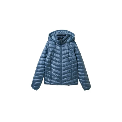 Abbildung von TOM TAILOR Damen 1041489 Lightweight Steppjacke mit Kapuze, 26779 Nighttime Blue, S