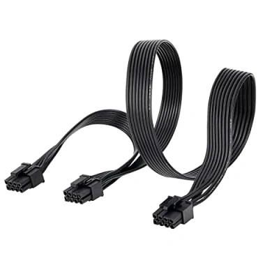 Abbildung von YieJoya PCI e 8 Pin Stecker auf Dual (6+2) Express Power Adapter Kabel für EVGA Modular Supply Grafikkarte Splitter