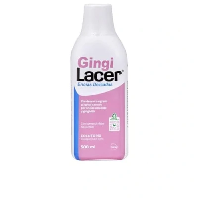 Abbildung von LACER Gingi Mundspülung, 500 ml, tägliche reduziert Zahnfleischbluten, optimal für Gengivitis und Parodontitis, Minzgeschmack, mit Fluor, antibakteriell gegen Karies