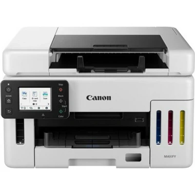 Abbildung von Canon MAXIFY GX6550 Tintenstrahldrucker 3 in 1 Multifunktionsgerät MegaTank (Drucker, Scanner, Kopierer, WLAN, LAN, Cloud, Duplexdruck, Duplex ADF, 350 Blatt Kapazität, Wischfeste Ausdrucke) weiß