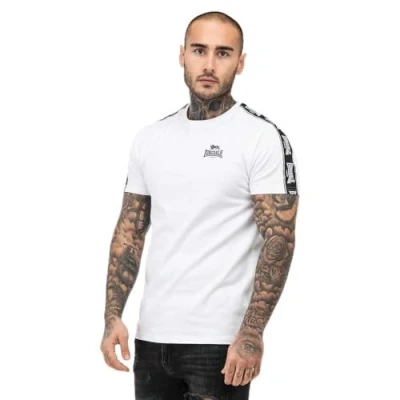 Abbildung von Lonsdale Normale Passform Brindister Tshirt print, Herren, Größe: Large, White black