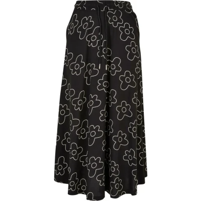 Abbildung von Urban Classics Alinienrock, Damen, Größe: 3XL, Blackflower