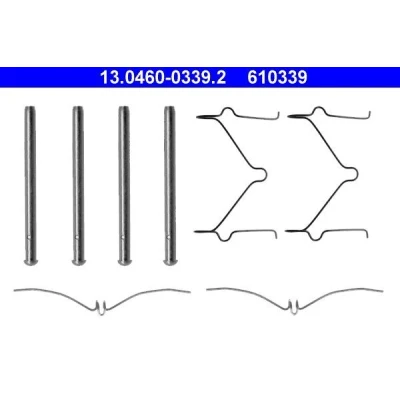 Abbildung von ATE 13.0460 0339.2 Zubehörsatz, Scheibenbremsbelag MAZDA: 323C IV Hatchback, FAMILIA 4, 323P V Hatchback