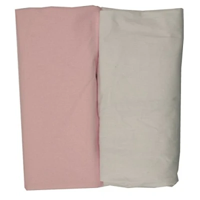 Abbildung von Ti Tin 2er Packung Spannbetttücher für Kinderbett 100% Baumwolle in weiss Verstellbar mit Gummizug 50 x 80 cm