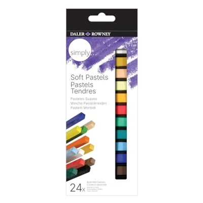 Abbildung von Daler Rowney Simply Soft Pastel Kreiden, Kartonetui mit 24 Farben