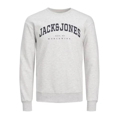 Abbildung von Jack &amp; Jones Junior Jjecaleb Varsity CREW NECK Sweatshirt für Kinder, Größe: 98, White melange
