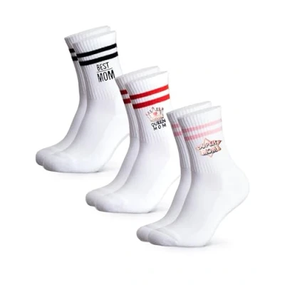 Abbildung von Occulto Damen Muttertagsgeschenk Tennissocken 3er Pack (Modell: Mom), Socken Geschenk für Frauen Mix 35 38