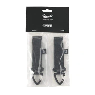 Abbildung von Brandit Gürtel Karabiner mit Molle Loop (2er Pack), Farbe:Schwarz