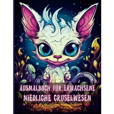 Abbildung von Ausmalbuch für Erwachsene Niedliche Gruselwesen: Entzückende Fantasie Kleine Monster Malvorlagen und Jugendliche zur Entspannung Stressreduktion