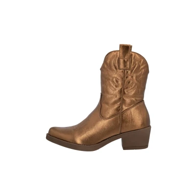 Abbildung von Elara Damen Stiefeletten Cowboy Boots Chunkyrayan DES952P Rosegold PU 38