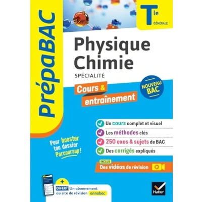 Abbildung von Prépabac Physique Chimie Tle générale (spécialité) Bac 2025: cours, méthodes &amp; sujets corrigés (programme de Terminale)