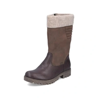 Abbildung von Rieker Damen Winterstiefel 78585, Frauen Stiefel,uebergangsschuhe,Winterboots,halbschaftstiefel,warm,gefüttert,Boots,braun (25),40 EU / 6.5 UK