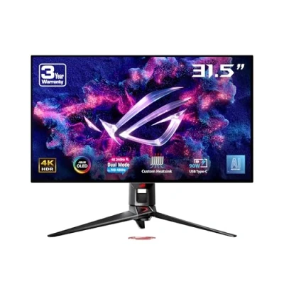 Abbildung von ASUS ROG Swift OLED PG32UCDP 32 Zoll 4K UHD Gaming Monitor 240 480 Hz, 0.03ms GtG, G Sync, FreeSync, AdaptiveSync, 10 bit, DisplayHDR 400 TB 16:9, 3840x2160, DP 1.4, HDMI, 90W USB C, Hub