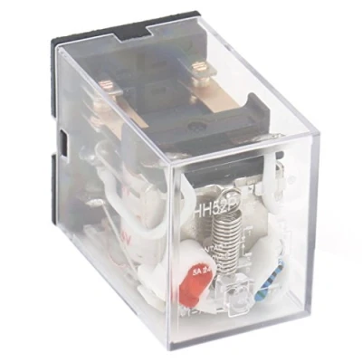 Abbildung von Heschen Gereral Zweck Relais, HH52P L, 24VAC Coil, 5A 24VDC/220VAC, DPDT, LED Anzeige, 8 Pin Terminals