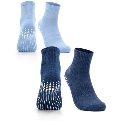Abbildung von Occulto Damen Stoppersocken 2 4 Paar (Modell: Madeleine) PaarNavy,Blau 35 38