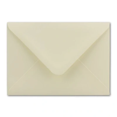 Abbildung von 75x Briefumschläge DIN C6 11,4 x 16,2 cm mit Nassklebung Farbe: Creme Grammatur: 100 Gramm pro m² Marke: NEUSER PAPIER