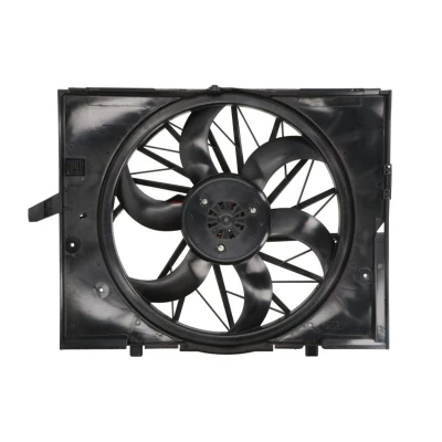 Abbildung von NRF 47861 Lüfter 488 12 400 mit Kühlerlüfterrahmen (Zarge), bürstenloser Motor BMW: 5 Saloon