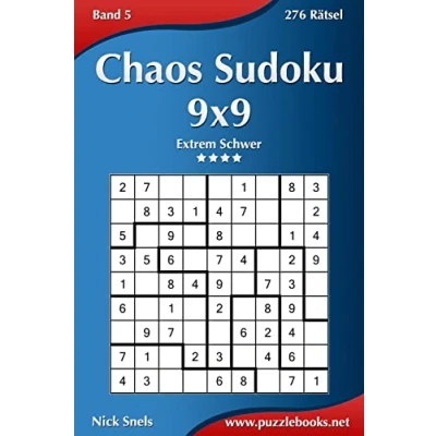 Abbildung von Chaos Sudoku 9x9 Extrem Schwer Band 5 276 Rätsel