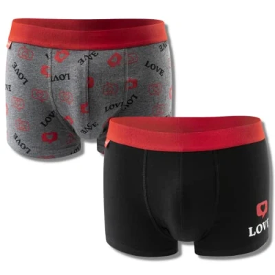 Abbildung von soxo Boxershorts Herren Unterhosen Lustige Geschenke Für Männer Geburtstagsgeschenk Love 2 Stück M