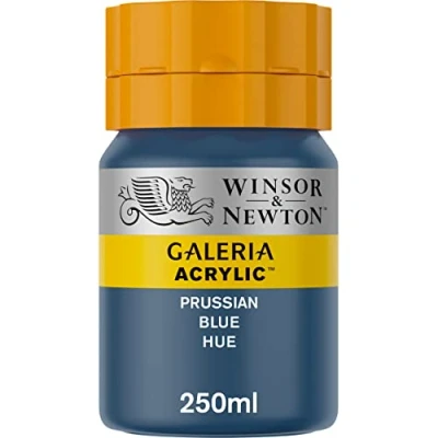 Abbildung von Winsor &amp; Newton 2137541 Galeria Acrylfarbe, hohe Pigmentierung, lichtecht, buttrige Konsistenz, 250 ml Tube Preussischblau