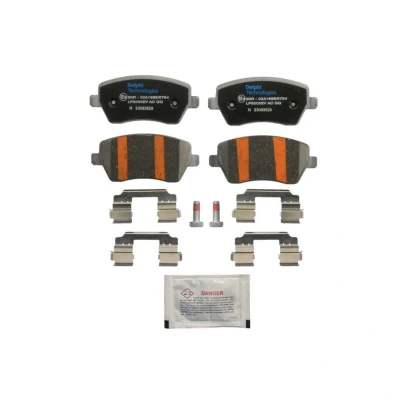 Abbildung von DELPHI LP5005EV Bremsbelagsatz mit Anti Quietsch Blech Zubehör RENAULT: Kangoo II Express, / Grand Kangoo, Zoe