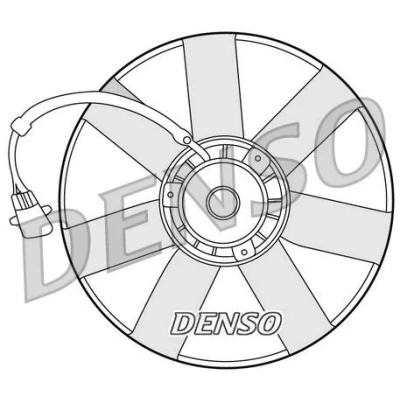 Abbildung von DENSO DER32002 Lüfter 350 250 VOLKSWAGEN: Golf 4, 4 Variant, SKODA: Octavia I Hatchback