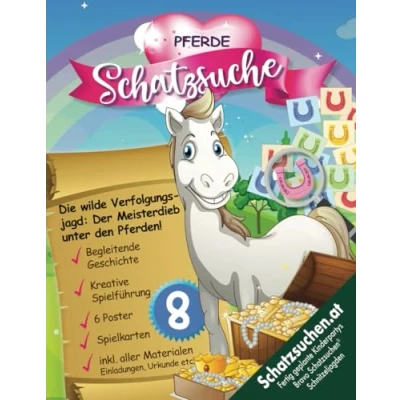 Abbildung von Pferde Schnitzeljagd Kindergeburtstag ab 8 Jahren: Kreativ geplante Schatzsuche mit Hufabdrücke &amp; Spurenlesen. Sofort Starten allen Materialien für Pferdeliebhaber*innen (Bravo Schatzsuche)