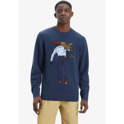 Abbildung von Levi&#039;s Original HM Sweater Strickpullover, Herren, Größe: Small, Saddleman intarsia sargasso sea